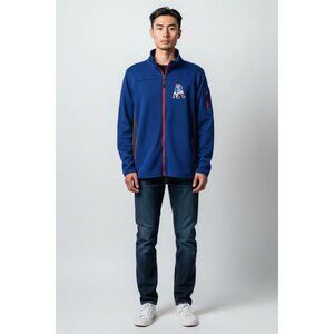 Men's New England Patriots full-zip waffle-textured jacket Medium New with tag